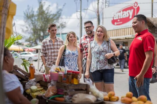 3-in-1 Street Food Tour with transportation (food stalls + local market+ murals)