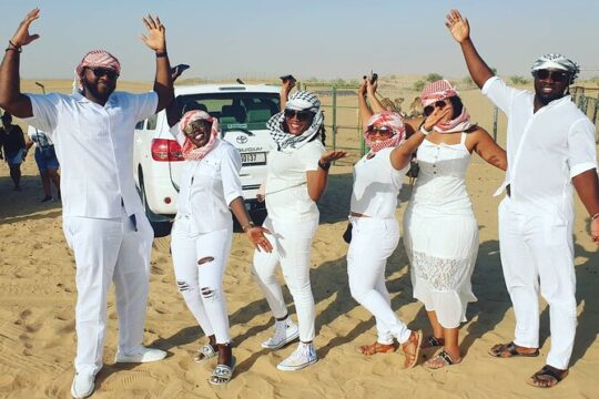 Dubai Desert Safari with Quads, BBQ Dinner, Camel ride, & Shows
