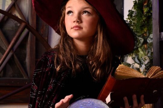 Witch Costume Photo Shoot - Witch Cottage theatrical set