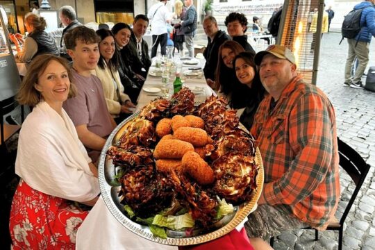Small-Group Rome Food Tour: Trastevere Campo fiori Jewish Ghetto