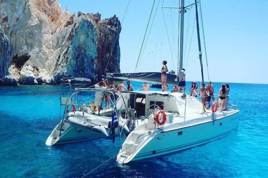 Private Catamaran Half Day Afternoon Cruise with Sunset: Kleftiko