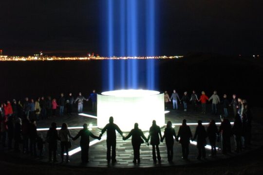 Imagine Peace Tower - in memory of John Lennon | Walking tour on Videy island
