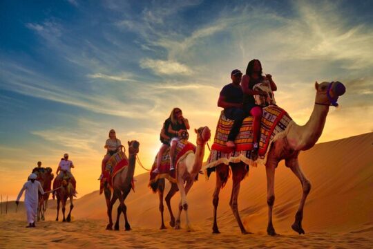 Dubai: Overnight Desert Safari, Camel Ride, BBQ & Stargazing at Al Khayma Camp™️