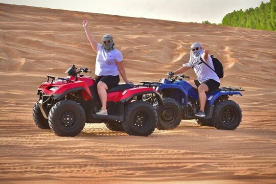 Dubai Half Day Desert Safari Tour with Quad Bike, Camel Ride & BBQ Dinner