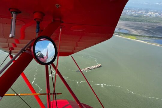 Bolivar Lighthouse Tour, Open Cockpit Biplane Ride