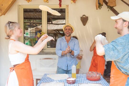 Pizza School with Wine and Limoncello Tasting in a Local Farm