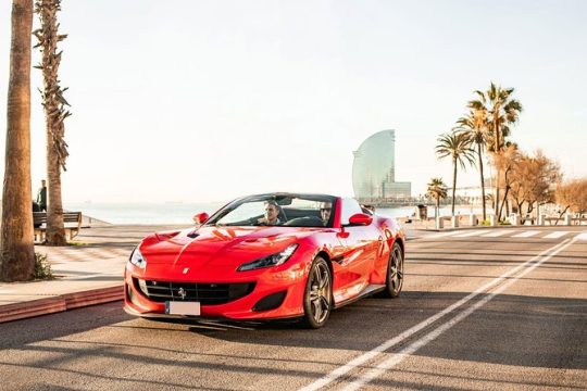 Barceloneta & The Beach in a Ferrari Portofino M