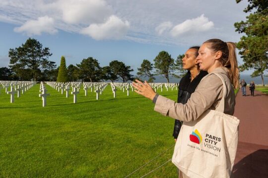 From Paris Landing Beaches with Guide & Hotel Pick Up