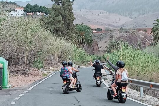 e-Scooter 2 Seat Guided Tour Playa Ingles or Ayagaures Mountain