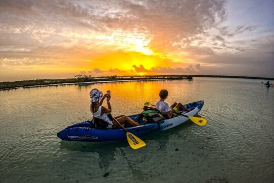 Bacalar Sunrise in Kayak