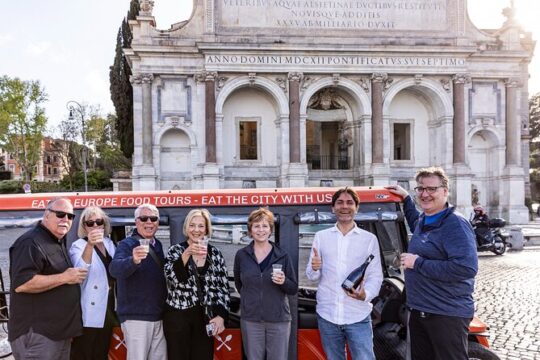 VIP Late Night in Rome: Golf Cart Drinks & Bites Tour