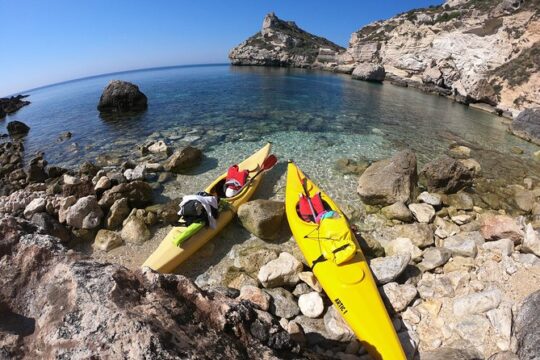 Exclusive Private Kayak Tour at Devil's Saddle in Cagliari