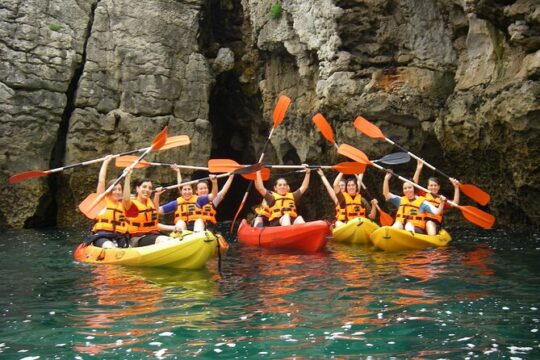 Kayak excursion through the Bay of Santander.