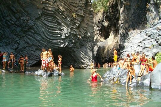 Private Tour of Gole Alcantara with traditional food and wine