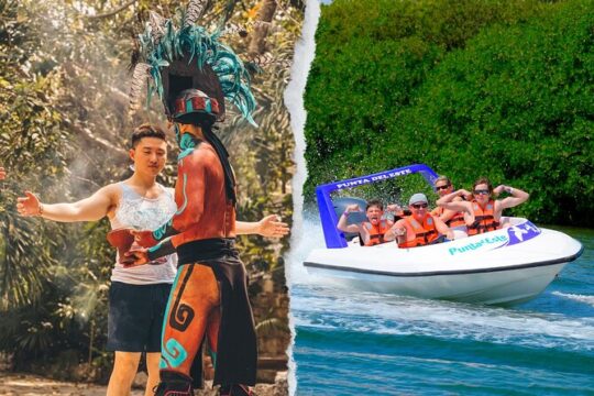 Speedboat Adventure Snorkeling Mayan Ritual Mexican Food Tasting