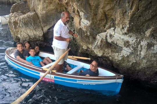 Capri and Blue Grotto Stress Free Day Tour With Kids From Naples