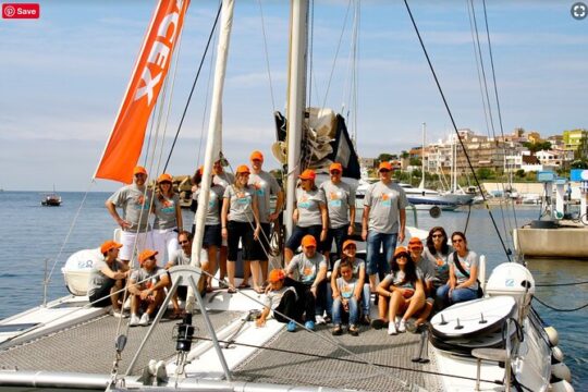 Catamaran Experience 21-23 person from Port Olimpic Barcelona