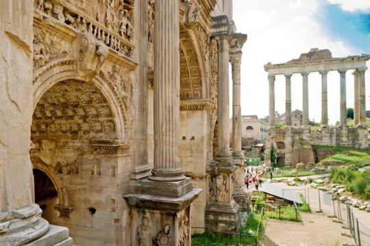 Rome Colosseum, Roman Forum, Palatine Hill Panoramic Views Tour