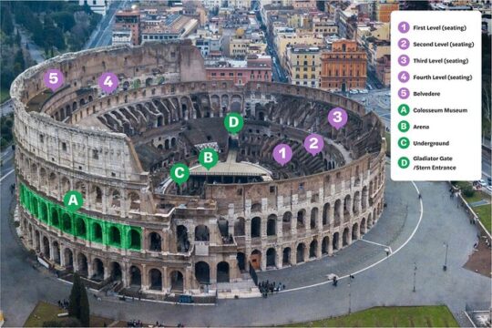 Colosseum, Palatine Hillls & Roman Forum self guided tour