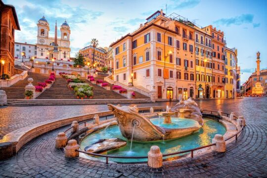 Private Walking Tour of Rome with Timber Boat Cruise