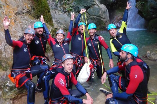 First canyoning in Grenoble in the Vercors