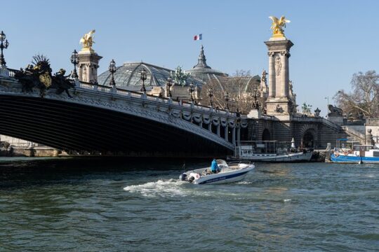 Paris Seine River Private Boat Embark near Eiffel Tower
