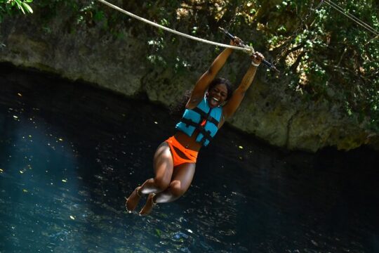 Zipline Tour includes Cenote Swim and ATV Circuit with round trip and lunch