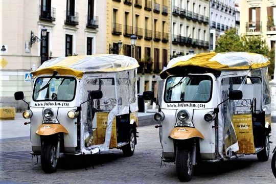 Private Guided Tour in Tuk Tuk through Historical and Modern Madrid