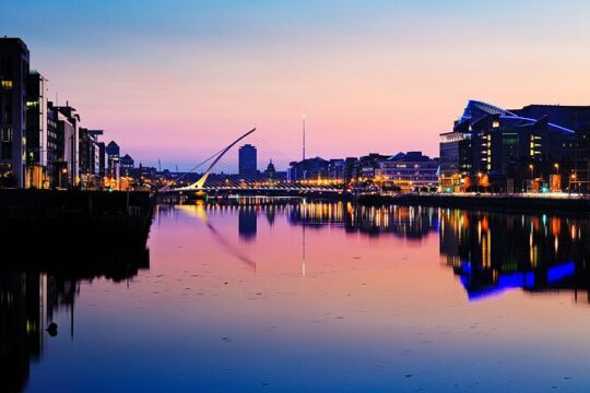 Dublin Live Guided Panoramic Open-Top Night Bus Tour
