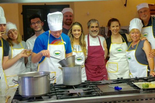 Small-Group Tuscan Cooking Class in Castle with Optional Transfer from Florence