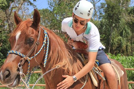 Full day Jungle Adventure: Horses + ATV + Ziplines + Cenotes