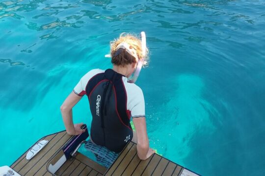 Private ride with sea bath in Solar Catamaran