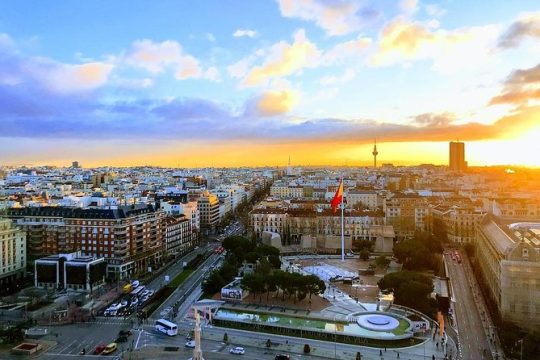 Private 8-hour City Tour of Madrid with driver & guide with pick up & ticket