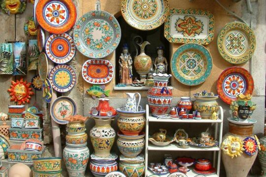 Private Self-Guided Tour of Cefalu and Santo Stefano di Camastra from Palermo