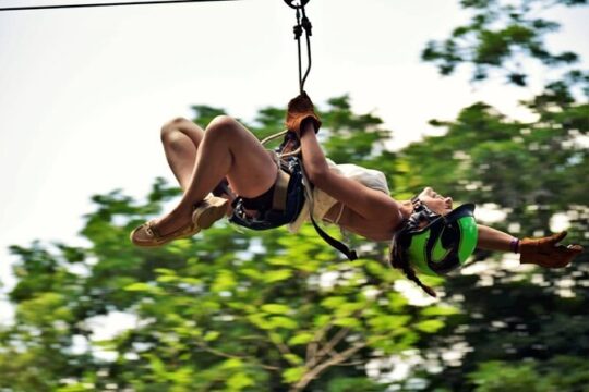 Adrenaline 4x1 - ATV (shared), Horse Back Riding, Ziplines, & Cenote from Cancún