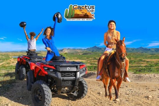 ATV Automatic 4X4 & Horseback riding in Cabo by Cactus Tours Park