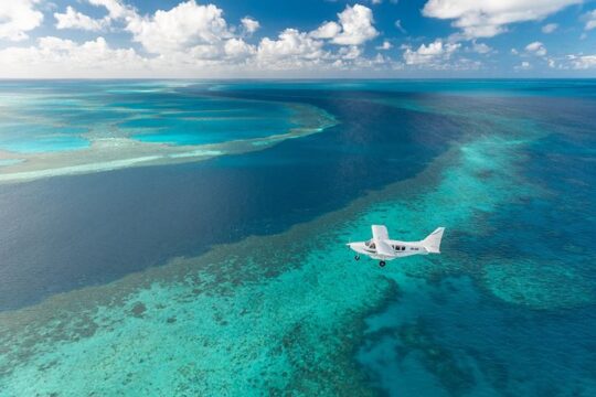 Scenic Flight over Heart Reef, Whitehaven Beach, Hill Inlet, GBR