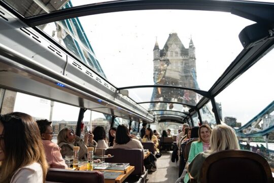 London Afternoon Tea Experience Aboard a Glass-Roofed Bus