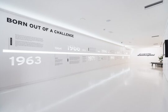 entrance ticket to the Lamborghini Museum in Bologna