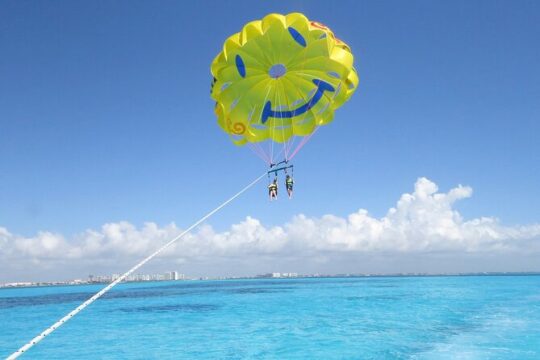 Cancun Seaside Parasailing and Maya Ruins Combo