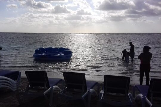 BEACH DAY IN LOS ARRECIFES RESTAURANT-open bar and lunch.