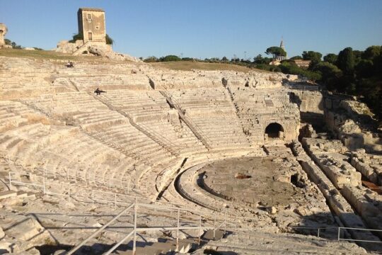 The Beautiful Greek Syracuse with Ortigia Island plus local open market
