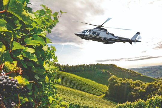 Private Helicopter Wine Tour with Pickup in Italy