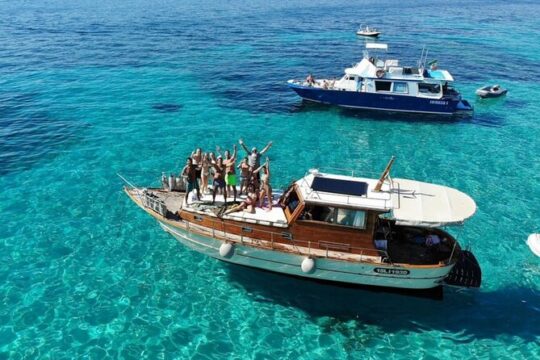 Wooden Boat Tour to La Maddalena Archipelago from Palau
