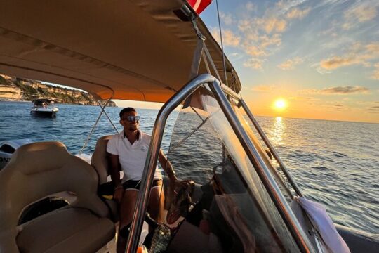 Sunset boat tour along the Costa degli Dei