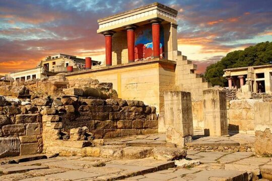 Knossos and Heraklion City from Rethymno