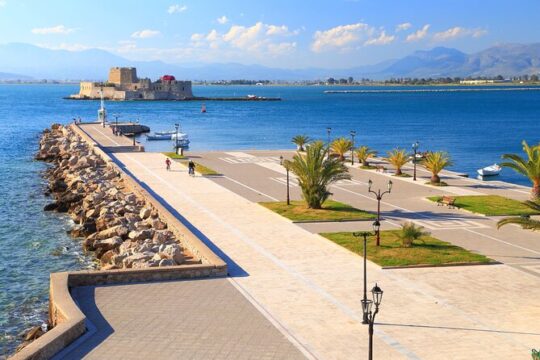 Private Leisure Day Trip to THE MOST BEAUTIFUL TOWN:NAUPLION!Corinth Canal-Tolo
