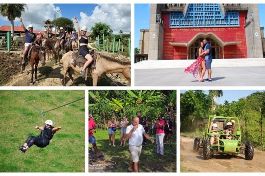 FULLDAY ADVENTURES TOUR: Buggies, Horseback Riding, Ziplining. City Tour...