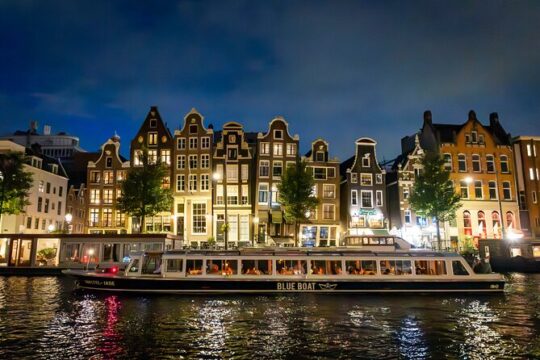 90-minute Amsterdam Evening Canal Cruise by Blue Boat Company