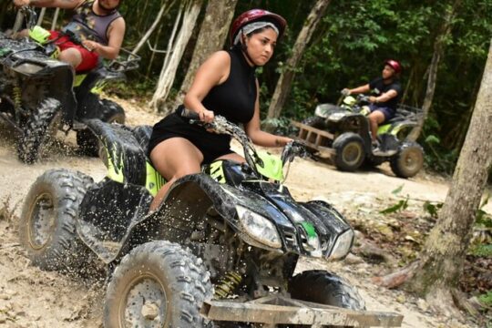 ATV Tour from Tulum or Riviera with Ziplines and Cenote Swim Day